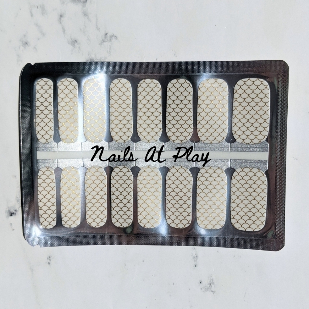 5 for $15 Nail Wraps- Gold Fin (transparent)